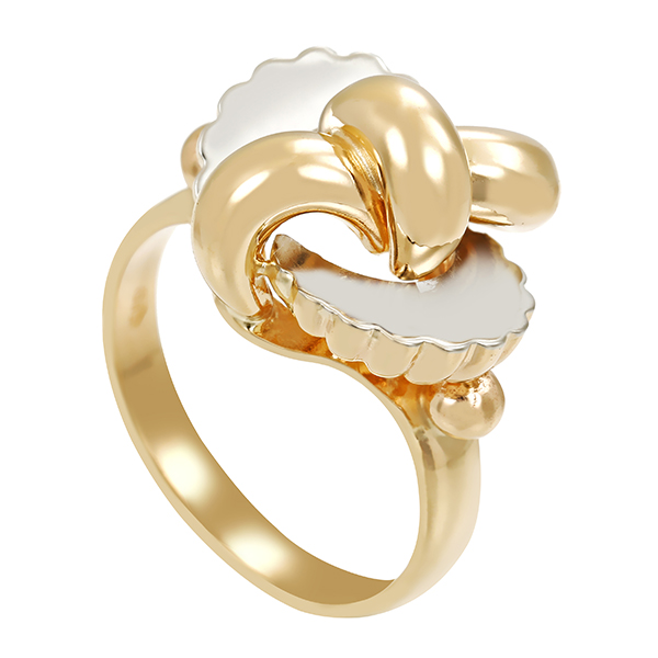 Ring, 14K, Gelb-/Weißgold