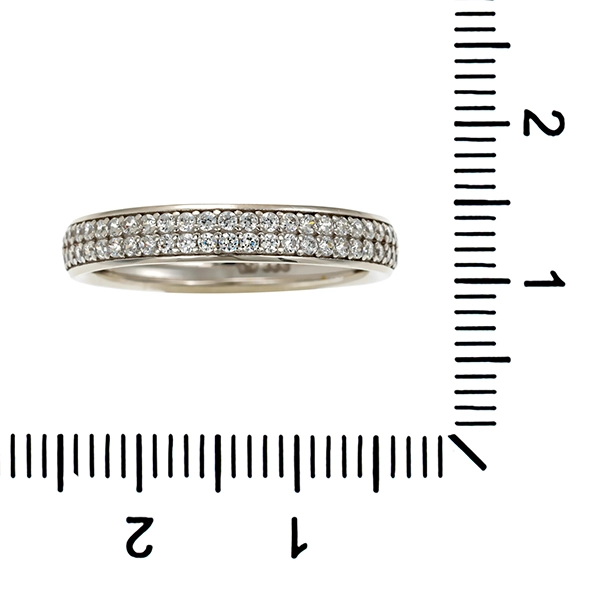 Ring, 8K, Weißgold, Zirkonia