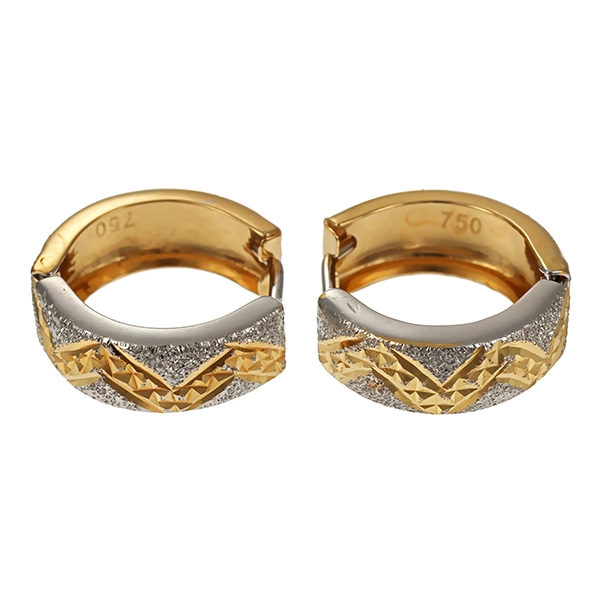 Creolen, 18K, Gelb-/Weißgold