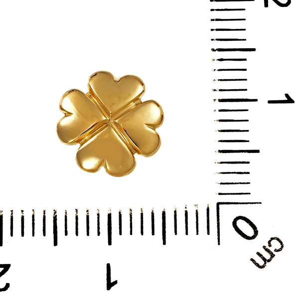 Anhänger, 18K, Gelbgold, Kleeblatt