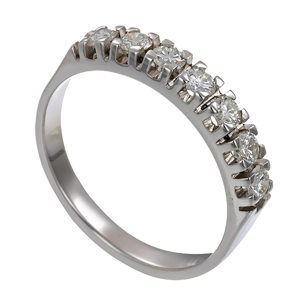 Ring, 14K, Weißgold, Brillant