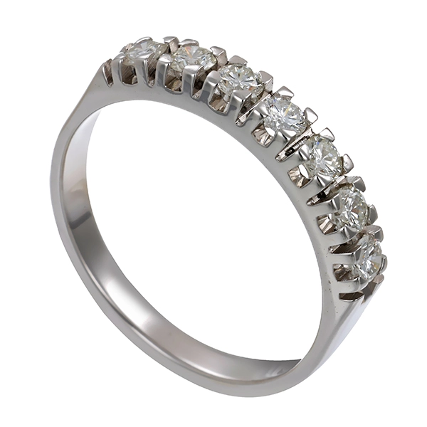 Ring, 14K, Weißgold, Brillant