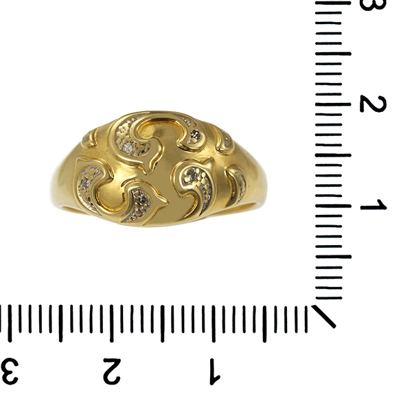 Diamantring, 14K, Gelb-/Weißgold, Diamanten