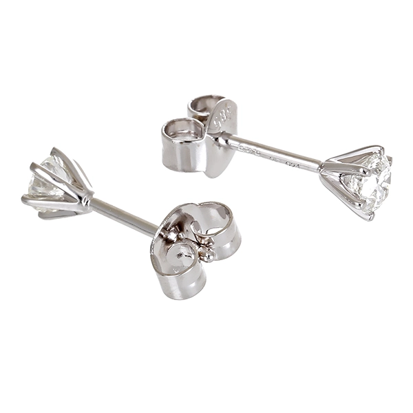 Ohrstecker, 14K, Weißgold, Brillanten