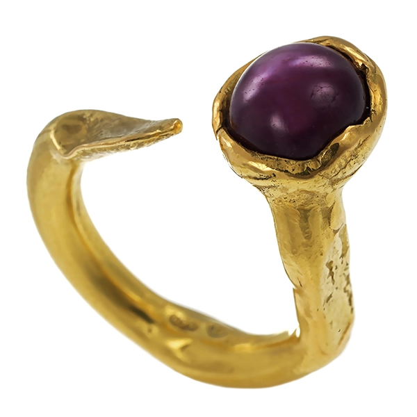 Ring, 18K, Gelbgold, Rubin