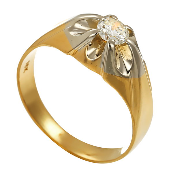 Brillantring, 18K, Gelbgold, 0,30ct