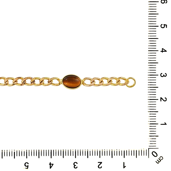 Armband, 9K, Gelbgold, Tigerauge
