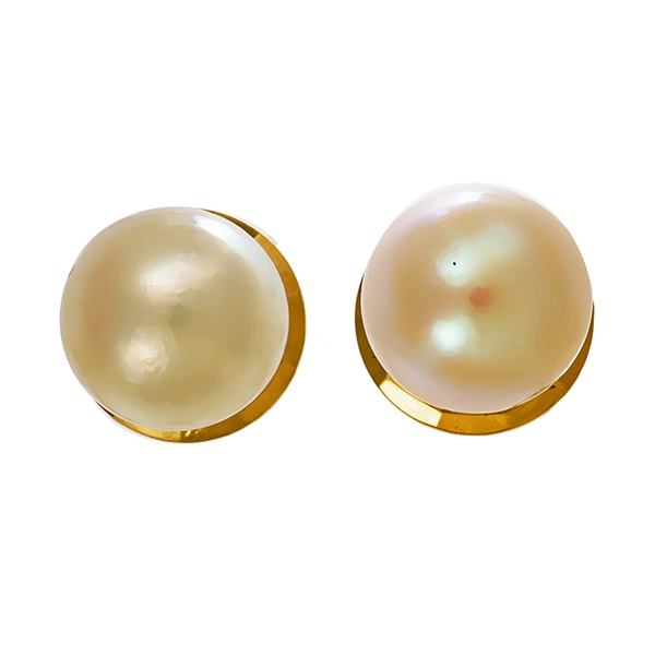 Ohrstecker, 14K, Gelbgold, Perlen