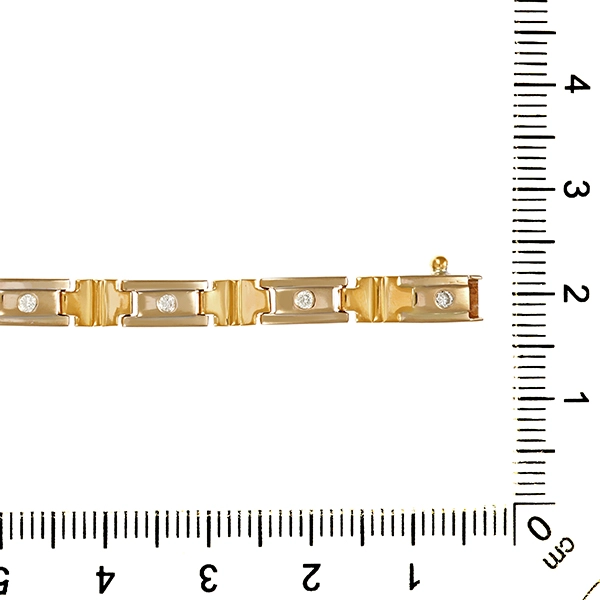Armband, 18K, Gelb-/Weißgold, Brillanten