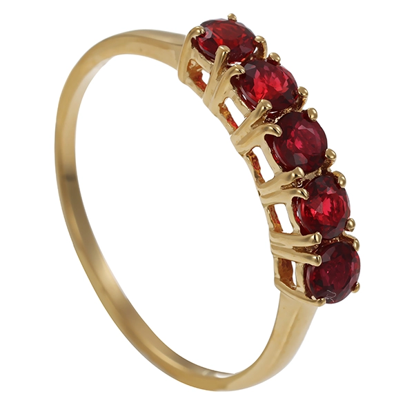 Ring, 9K, Gelbgold, Rubin