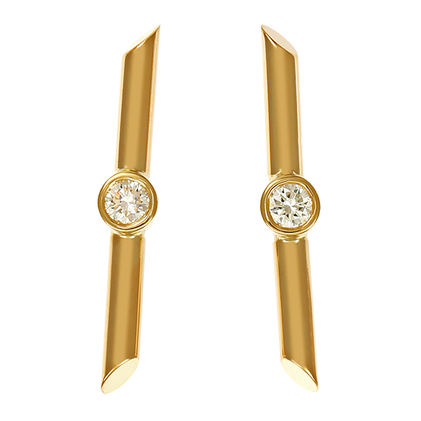 Ohrstecker, 18K, Gelbgold, Brillanten