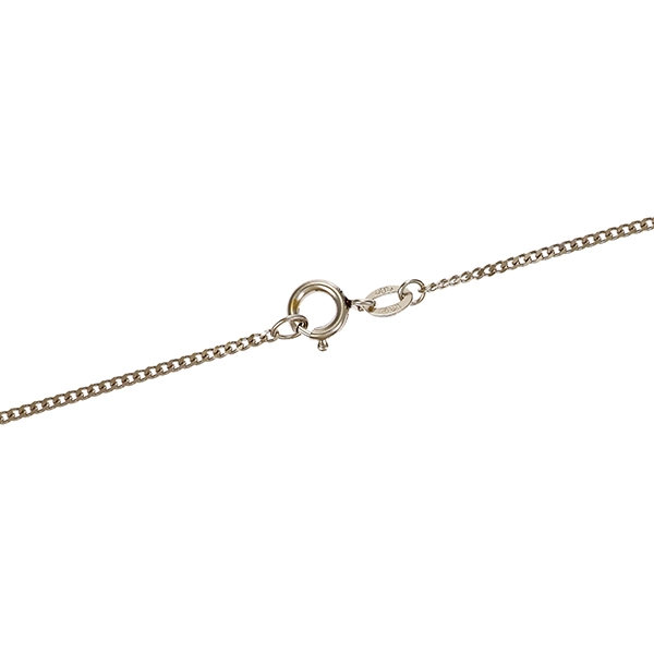 Collierkette, 14K, Weißgold, Flachpanzer-