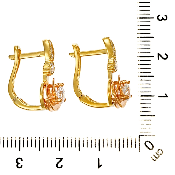 Clipstecker, 14K, Rot-/Gelbgold, Zirkonia