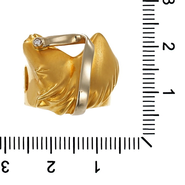 Ring, 18K, Gelb-/Weißgold