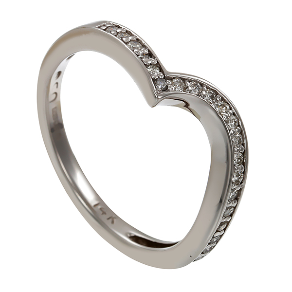 Diamantring, 14K, Weißgold, Brillanten