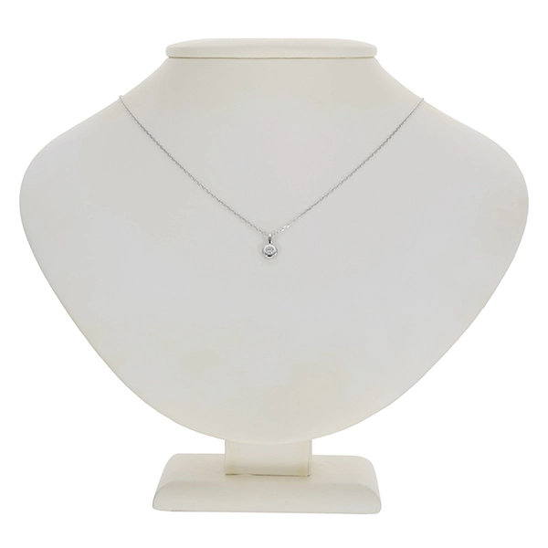 Collier, 14K, Weißgold, Brillant