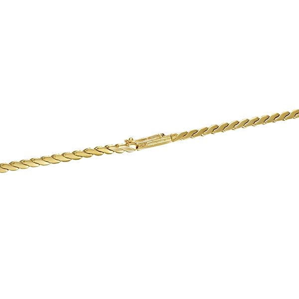 Collier, 14K, Gelbgold, Brillant, Perle