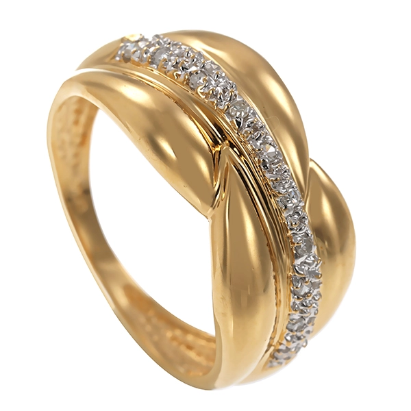 Diamantring, 18K, Gelb-/Weißgold