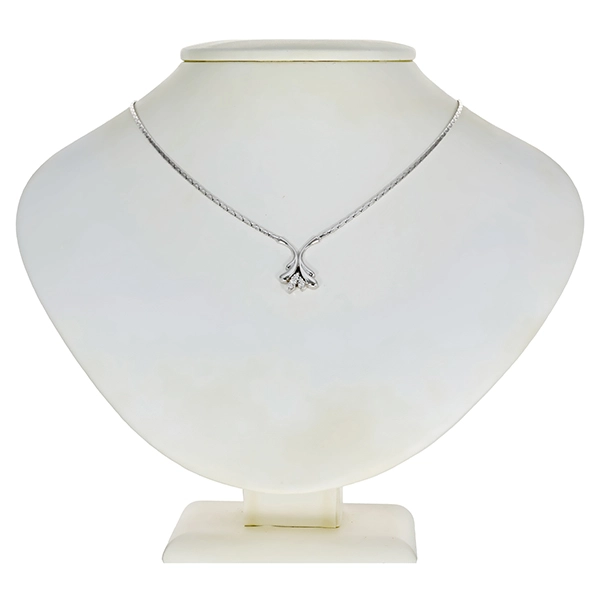 Collier, 14K, Weißgold, Brillanten