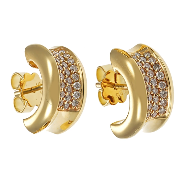 Ohrstecker, 14K, Gelbgold, Brillanten 0,50 ct
