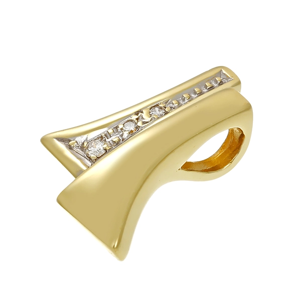 Anhänger, 14K, Gelb-/Weißgold, Brillanten