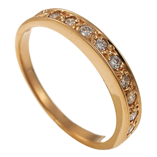 Diamantring, 14K, Gelbgold, Brillanten