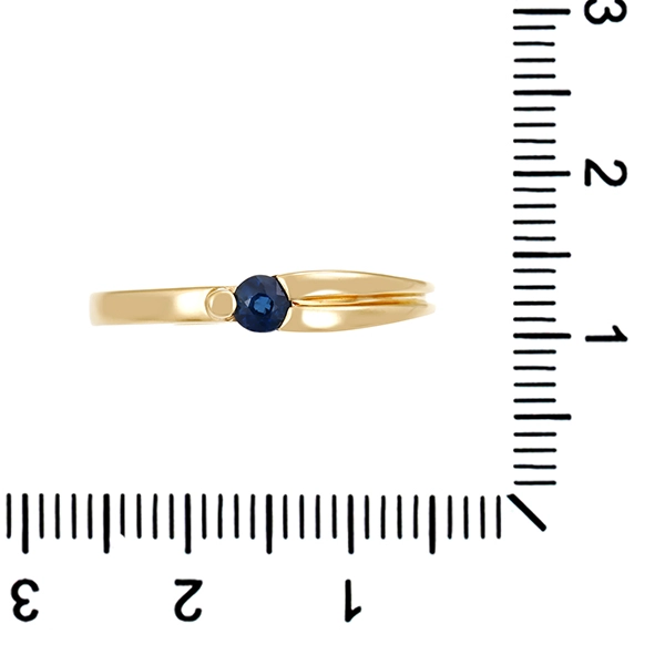 Ring, 14K, Gelbgold, Saphir