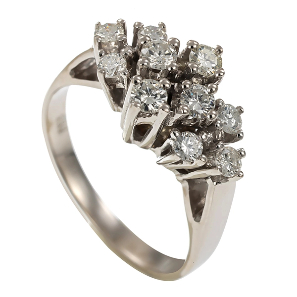 Diamantring, 14K, Weißgold, Brillanten 0,50 ct
