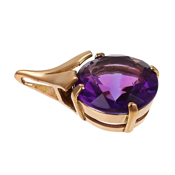 Anhänger, 8K, Rotgold, Amethyst