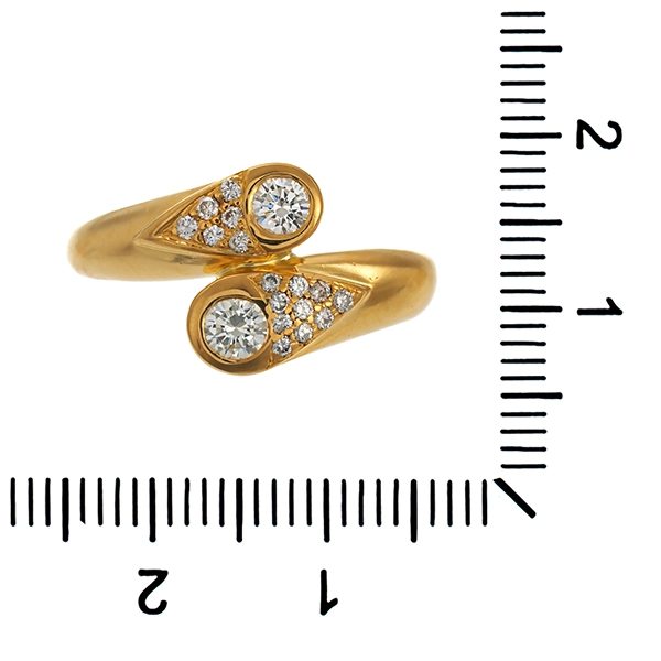 Diamantring, 18K, Gelbgold, Brillanten
