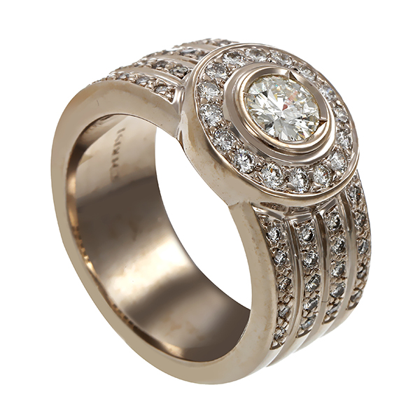 Diamantring, 14K, Weißgold, Brillanten 1,00 ct 