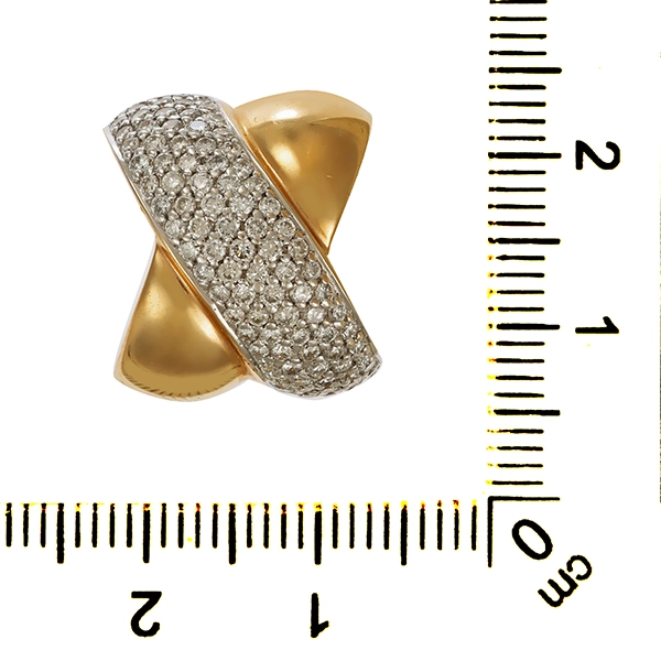 Anhänger, 14K, Gelb-/Weißgold, Brillanten, Christ
