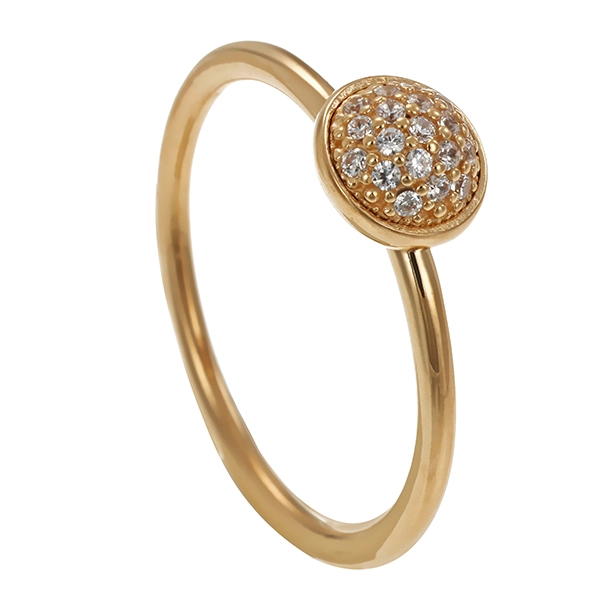 Ring, 14K, Gelbgold, Zirkonia