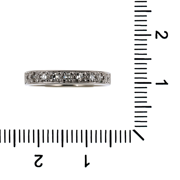 Ring, 14K, Weißgold, Diamanten
