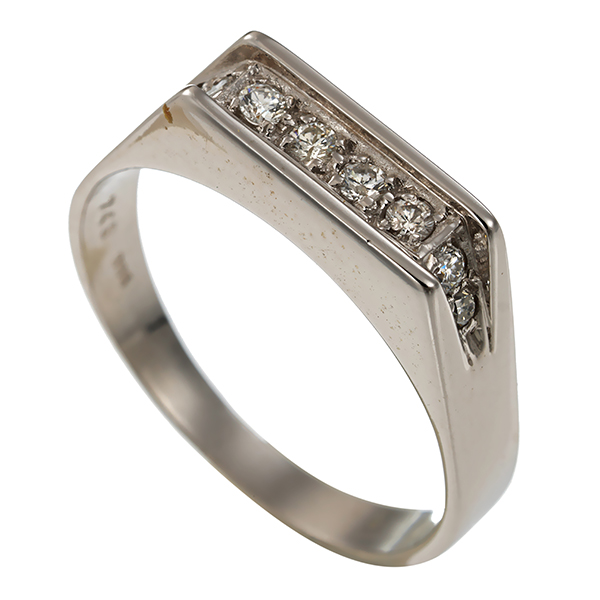 Diamantring, 14K, Weißgold, Brillant 0,16 ct