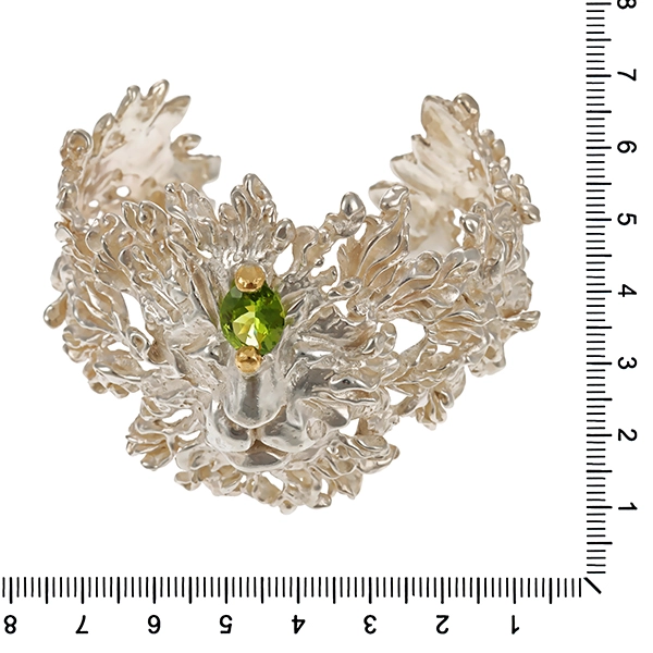 Armreif, 925, Silber, Peridot