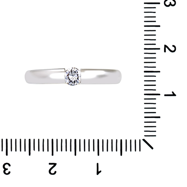 Diamantring, 18K, Weißgold, Brillant 0,20 ct
