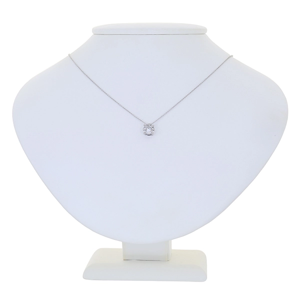 Collier, 14K, Weißgold, Brillanten