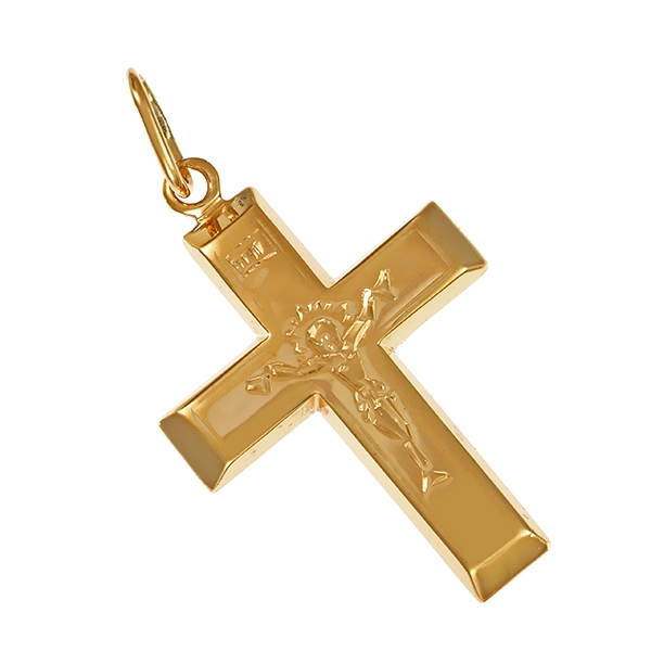 Anhänger, 14K, Gelbgold, Kreuz