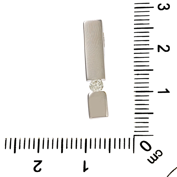 Anhänger, 14K, Weißgold, Brillant 0,10 ct
