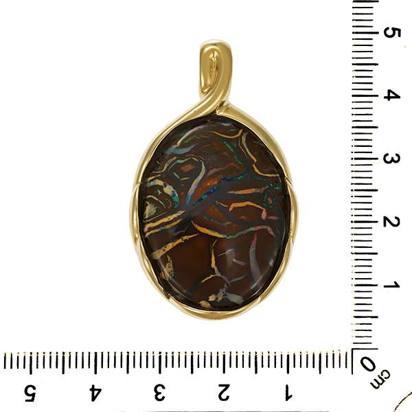 Anhänger, 14K, Gelbgold, Opal