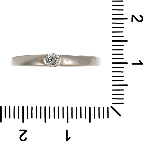 Brillantring, 14K, Weißgold, 0,10ct