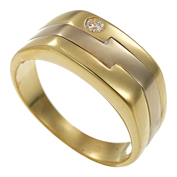 Diamantring, 14K, Gelbgold, Brillant