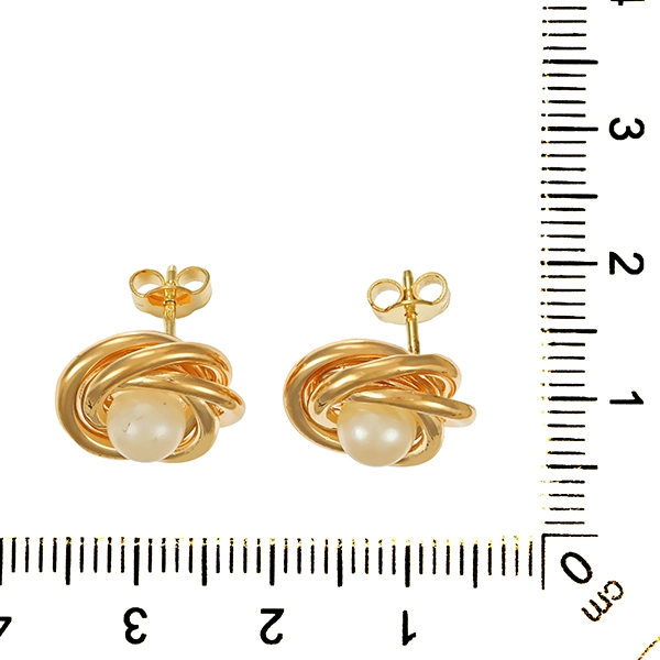 Ohrstecker, 14K, Gelbgold, Perle
