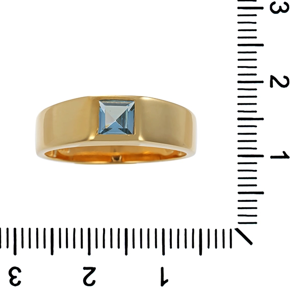 Ring, 8K, Gelbgold, synth. Spinell