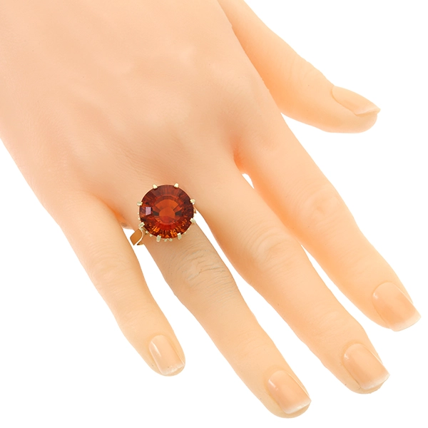 Ring, 14K, Gelbgold, Citrin