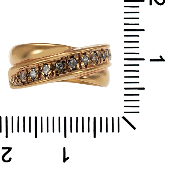 Diamantring, 14K, Gelbgold