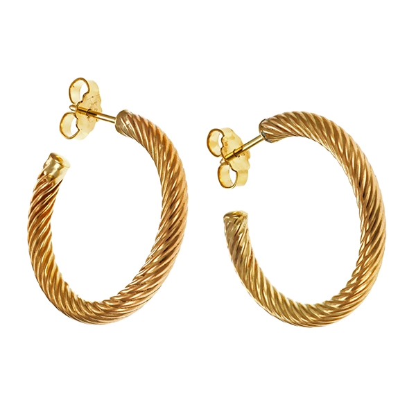 Steckcreolen, 8K, Gelbgold