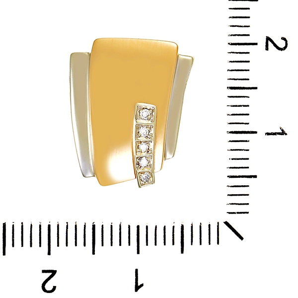 Anhänger, 14K, Gelb-/Weißgold, Brillant