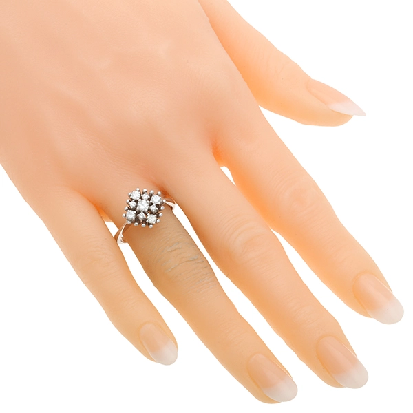 Diamantring, 14K, Weißgold, Brillanten, Diamanten